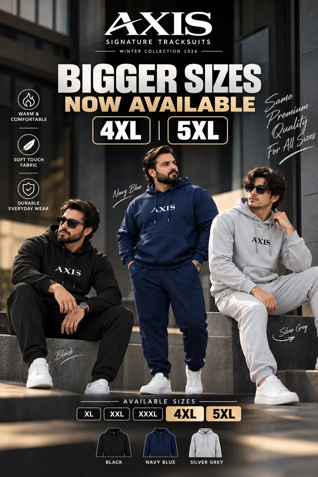 AXIS Signature Tracksuit with adjustable hoodie 
