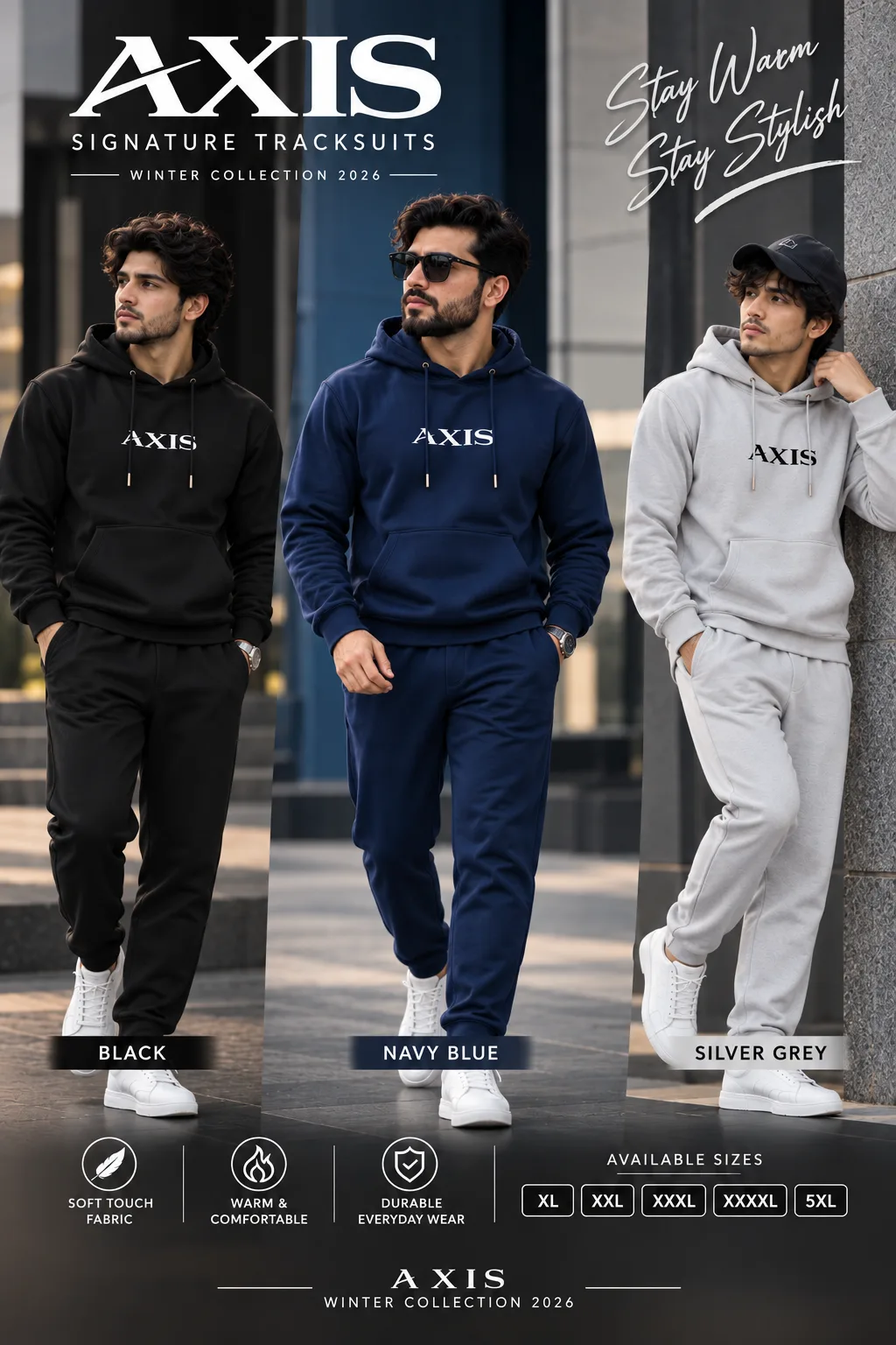 AXIS Signature Tracksuit with adjustable hoodie 