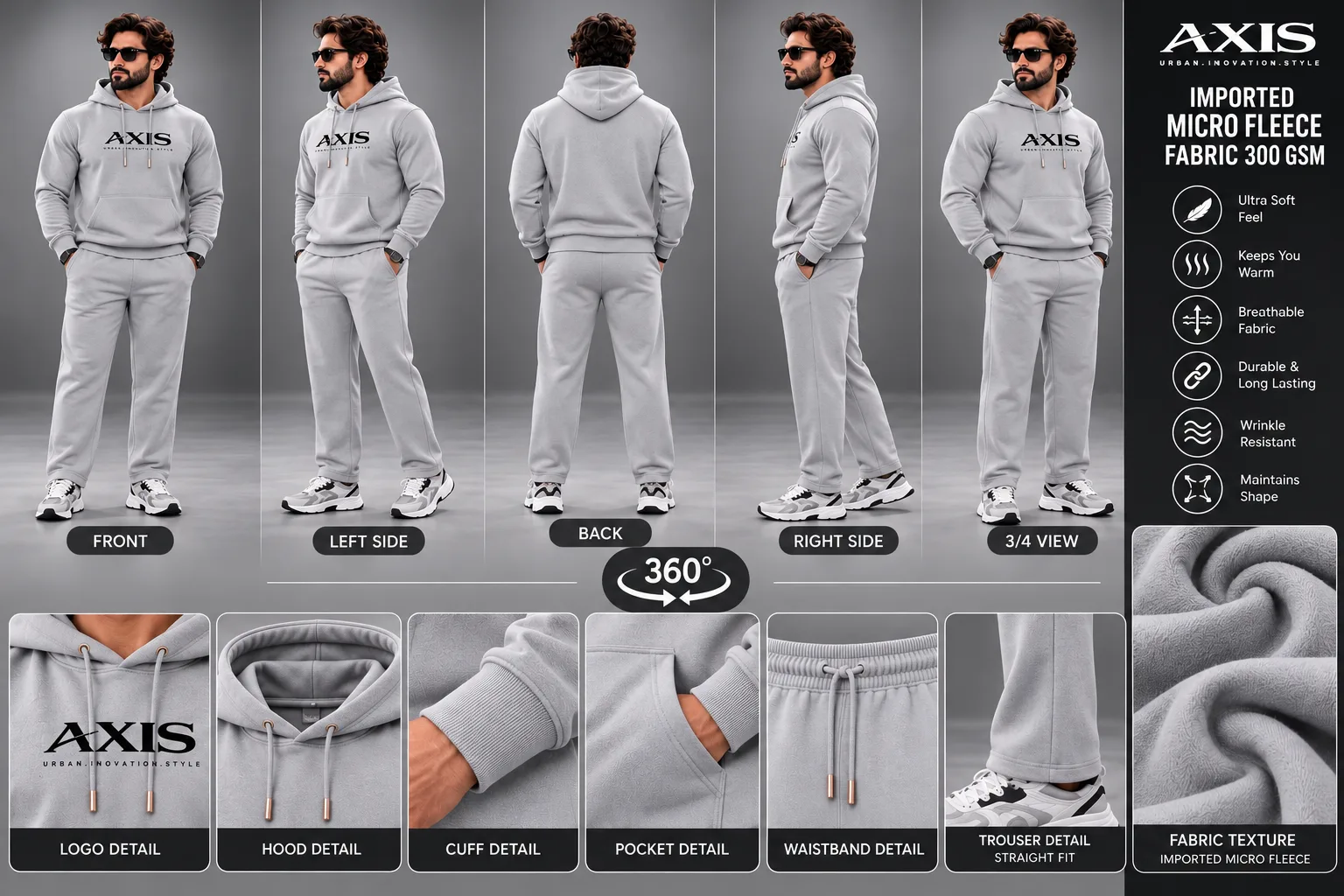 AXIS Signature Tracksuit with adjustable hoodie 