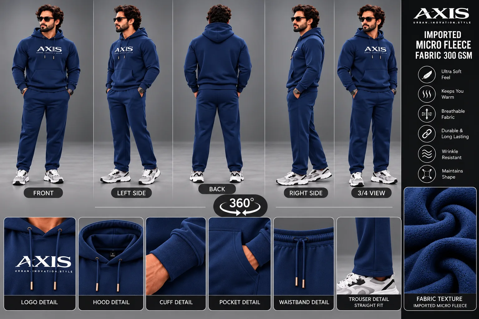 AXIS Signature Tracksuit with adjustable hoodie 