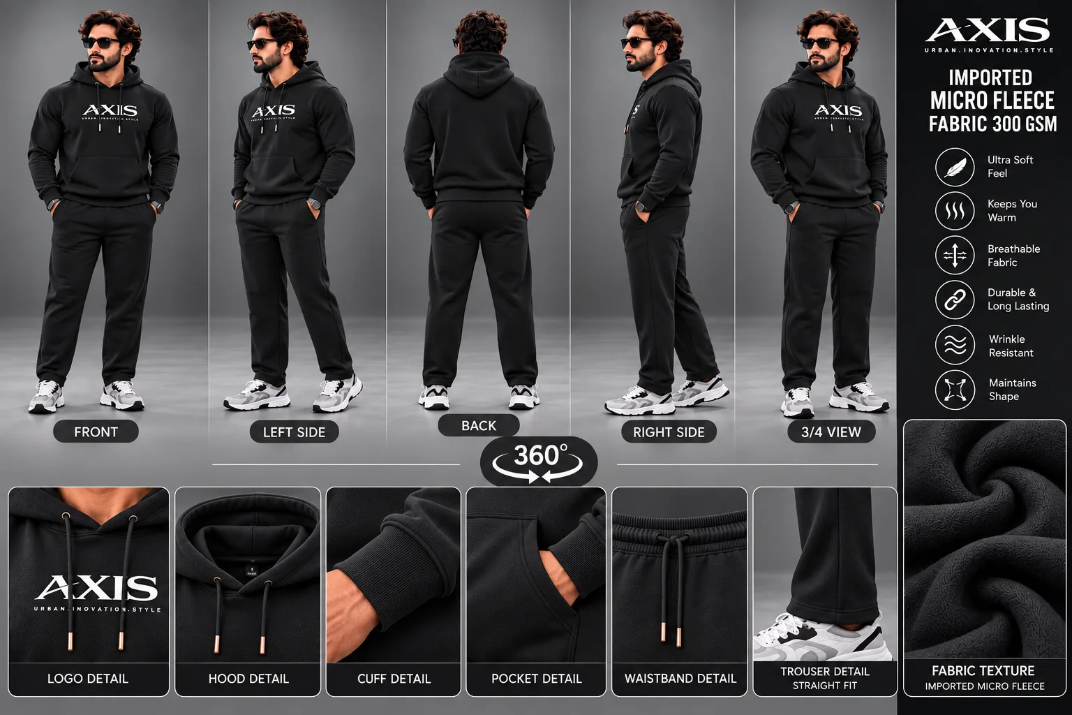 AXIS Signature Tracksuit with adjustable hoodie 