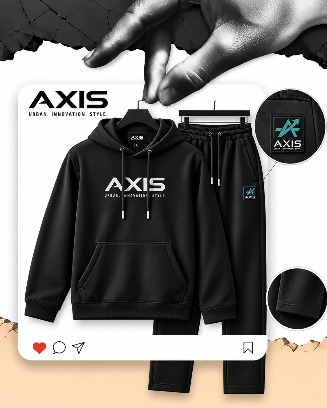 AXIS Signature Tracksuit with adjustable hoodie 