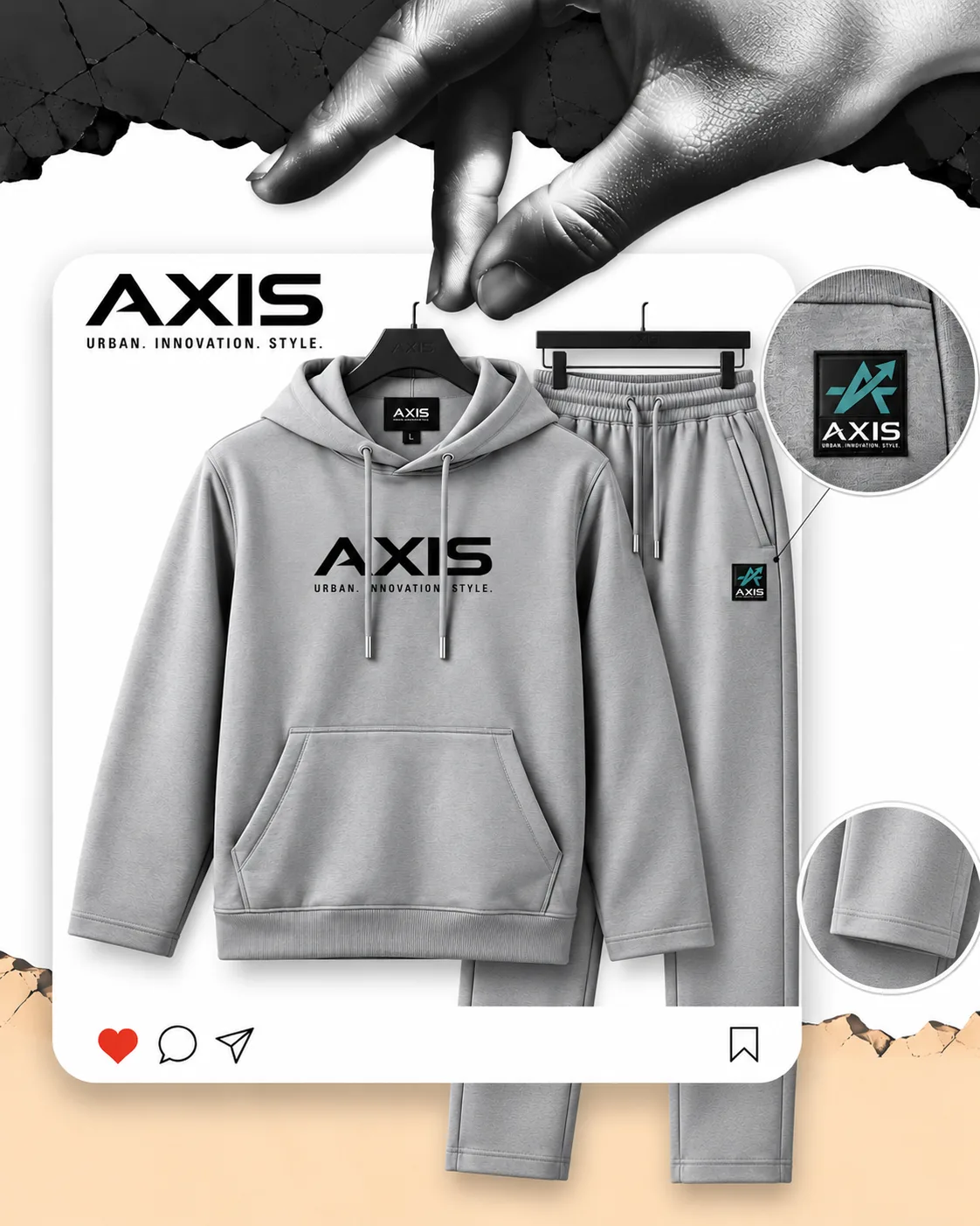 AXIS Signature Tracksuit with adjustable hoodie 